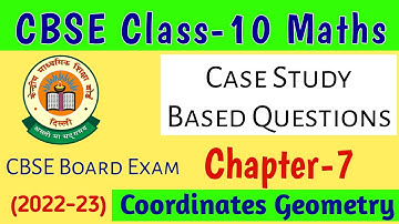 Class 10 Maths Case Study Question  | Chapter-7 Coordinates Geometry | Case study based Question