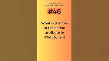 Role of the action attribute in HTML form | HTML Interview Questions and Answers Part - 46 #shorts