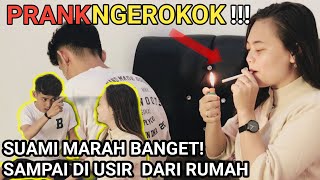 PRANK NGEROKOK DEPAN SUAMI |  MARAH BESAR !!! AUTO DI BILANG CEWEK NAKAL