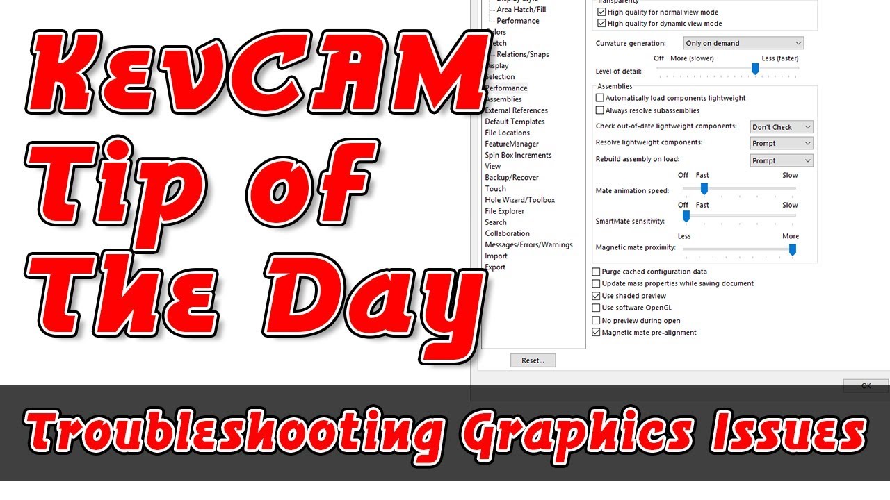 Tip of the Day - Troubleshooting Graphics Issues