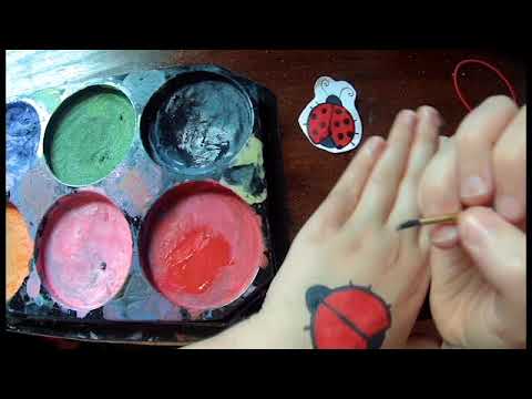 How to Face Paint an Easy Ladybug on Cheek, Hand, or Body for Beginners
