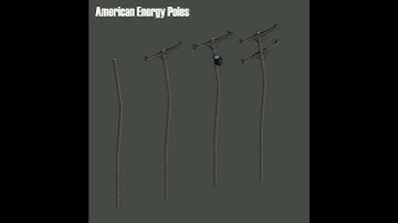 American Energy Poles 3D model from CGTrader.com