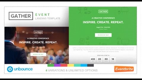 Unbounce Event Landing Page Template - Gather | Themeforest Download