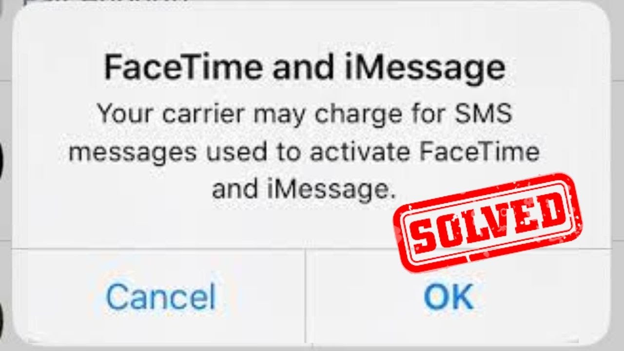 Your Carrier May Charge For SMS Messages Used To Activate Facetime And Your Carrier May Charge For SMS Messages Used To Activate Facetime And