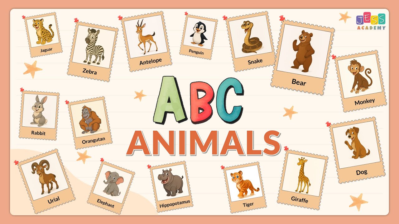 ABC Animals A to Z Learn Alphabets with Animal Names - YouTube