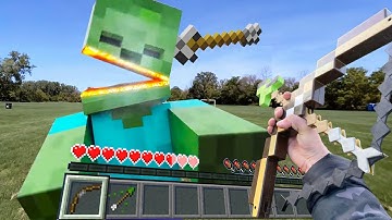 Minecraft in Real Life POV ~ Zombie Apocalypse in Realistic Minecraft Animation