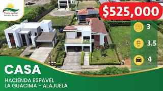 Casa de 2 plantas con 3 habitaciones a la venta en condominio Hacienda Espavel en La Guacima.