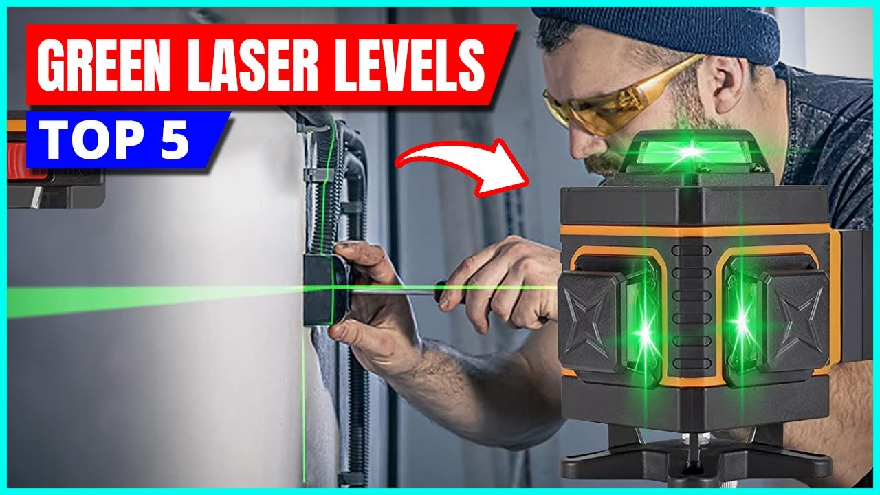 POPOMAN Laser Level Rechargeable, Green line laser, Three Modes with 2  Laser Heads, Horizontal/Vertical/Cross Line, 147ft, Self Leveling and Pulse