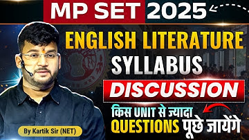 MP SET Exam 2025 Syllabus Discussion | MP SET English Literature Syllabus 2025 | MP SET Preparation