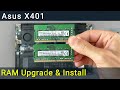 How to upgrade RAM memory in Asus X401 laptop