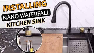 How to INSTALL Nano Waterfall Sink | PullOut Mixer Faucet | Ruhe Nano Kitchen Sink | Tips & Tricks