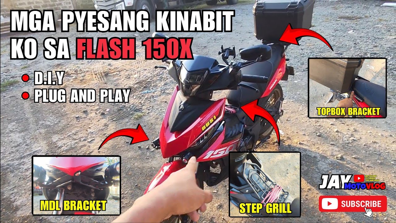 ANO NGA BANG STEP GRILL / TOP BOX BRACKET AT MDL BRACKET ANG KINABIT KO SA AKING RUSI FLASH 150X