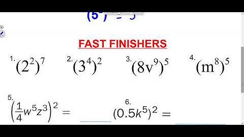 Unit 6 Lesson 2 - (ALG) Laws of Exponents