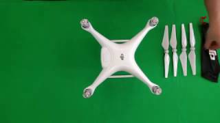 4K DJI Phantom 4 - how to install propellers