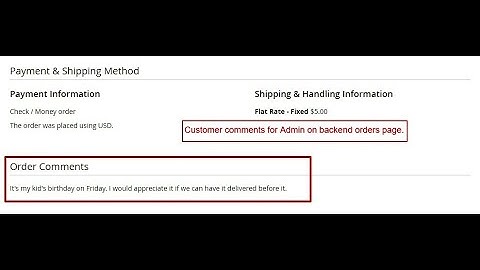 Order Comments - Sparsh Magento 2 Extension