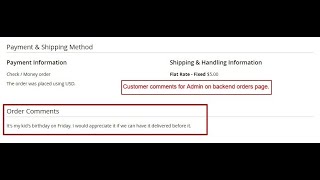Order Comments - Sparsh Magento 2 Extension