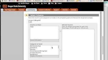Creating Categories and Weighed Columns on Blackboard
