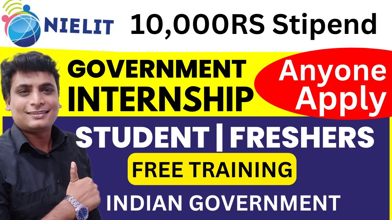 NIELIT Government Free Internship And Training | Earn 10,000 Rs For Students And Freshers Government