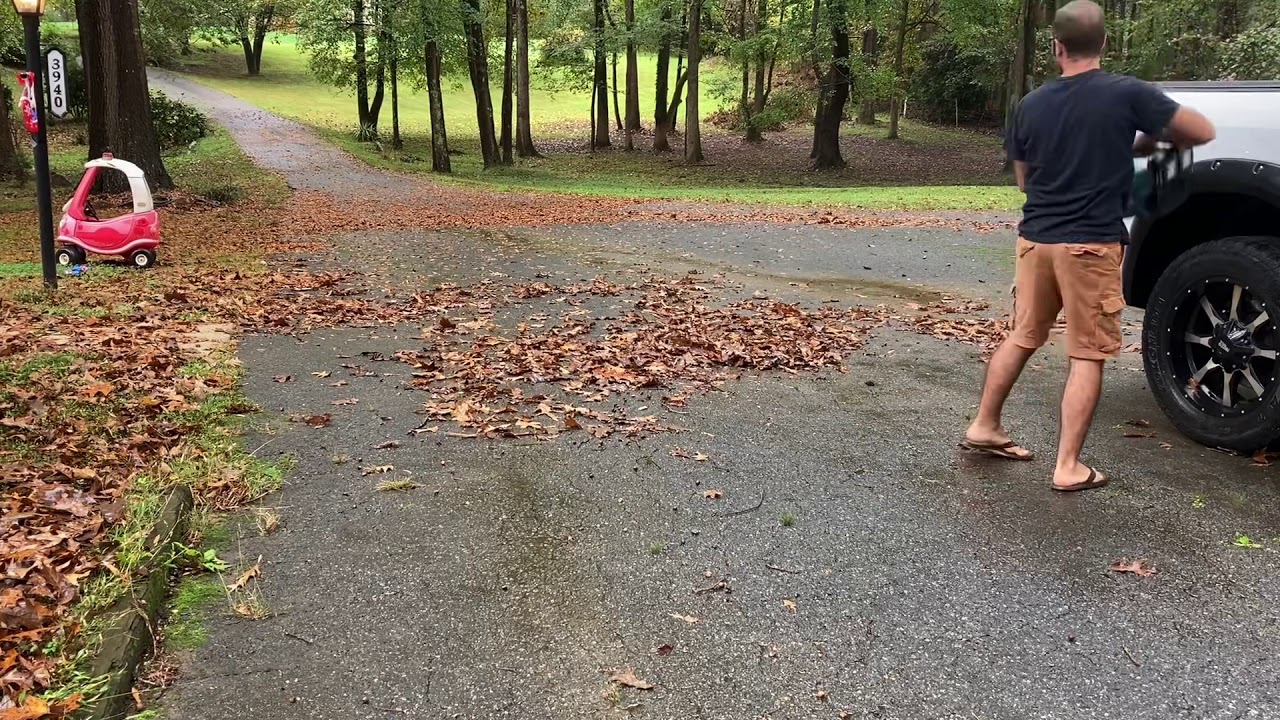 Makita 36v blower VS wet leaves