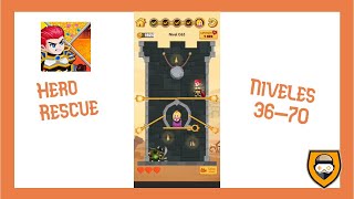 ¡COMO PASAR los NIVELES del 36 al 70! - ¡GAMEPLAY WALKTHROUGH LEVELS 36 to 70! [Hero Rescue] screenshot 5