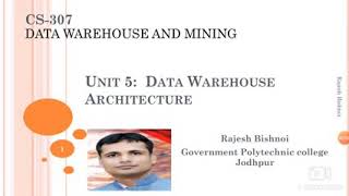 CS 307(DATA WAREHOUSE AND DATA MINING)