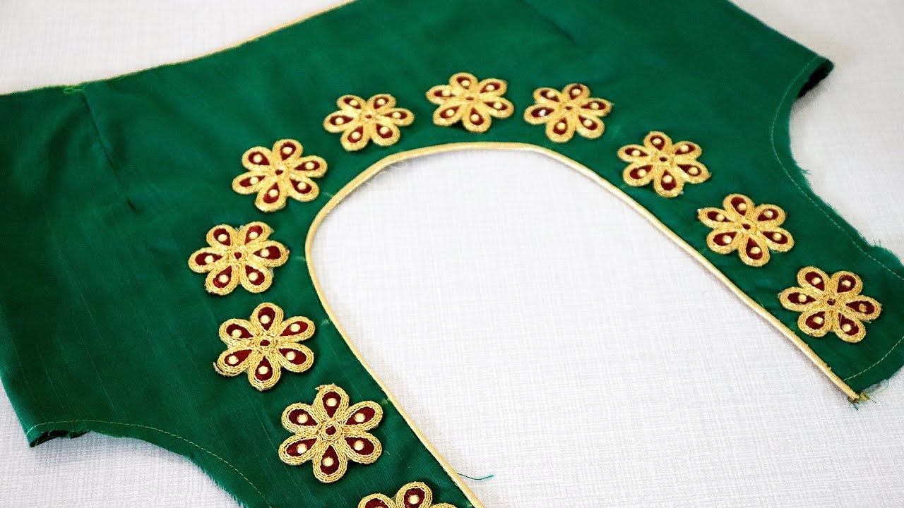 patch work blouse cutting and stitching