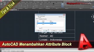 AutoCAD Cara Menambahkan Atribut Di Block | Bahasa Indonesia