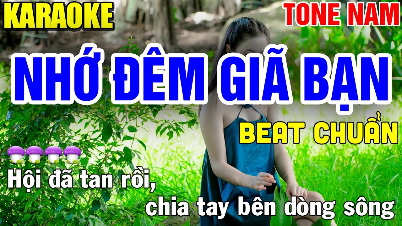 Nhớ Đêm Giã Bạn ( Giã Hội ) Karaoke Nhạc Sống Tone Nam - Tình Trần Organ