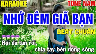 Nhớ Đêm Giã Bạn ( Giã Hội ) Karaoke Nhạc Sống Tone Nam - Tình Trần Organ