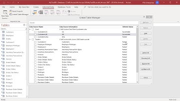How to Manage Data Sources and Linked tables using Linked Table Manager in MS Access - Office 365