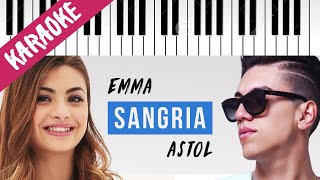 Video thumbnail of "Emma Muscat feat. Astol | Sangria // Piano Karaoke con Testo"