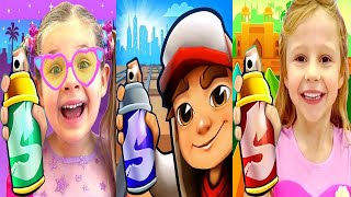 لعبة Subway Surfers: سانت بطرسبرغ - بادي ضد لايك ناستيا - لعبة Subway ضد الأطفال ديانا - لعبة Jun... screenshot 5