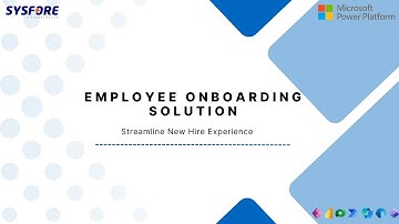 Employee Onboarding Solution using AI Agent | Streamline New Hire Experience - Sysfore