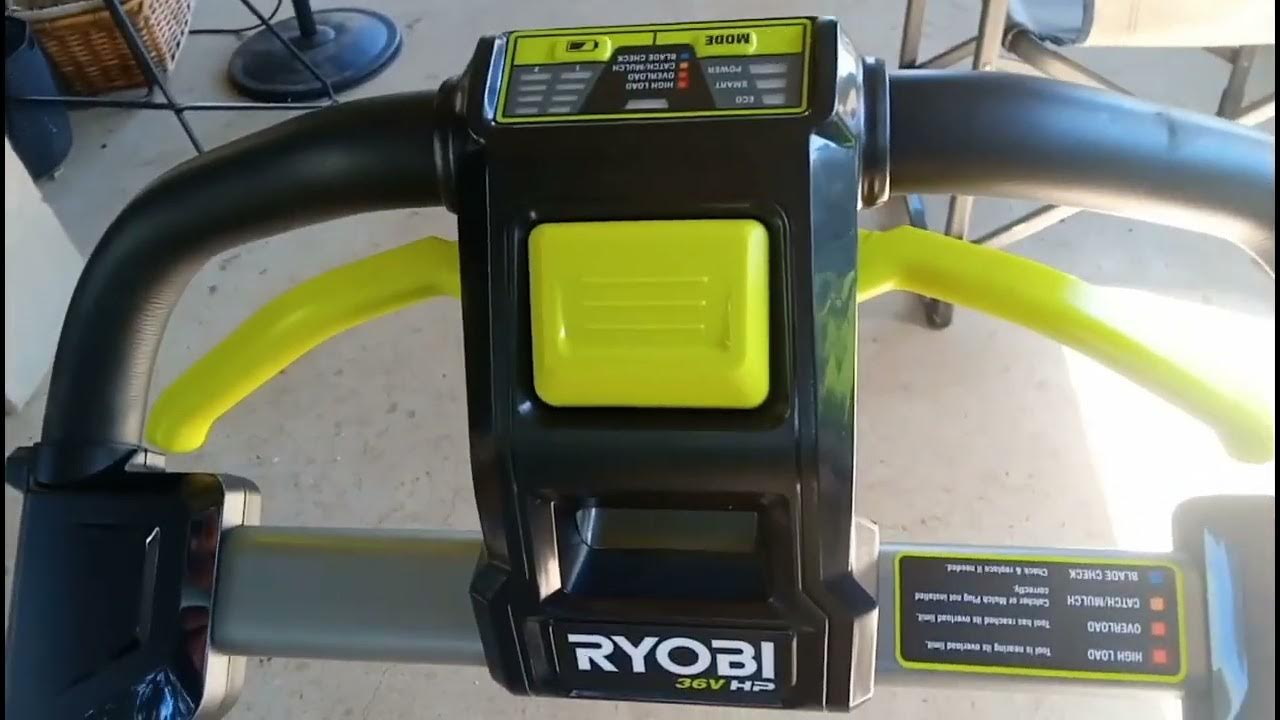 Ryobi R36XLMW20 36v 18 inch self propelled mower YouTube