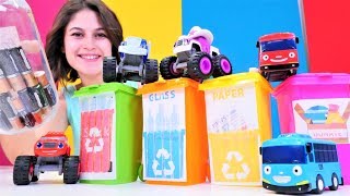 Oyuncak Kreşi - Monster Mashines Ve Tayo Çöpü Topluyor Araba Oyunları