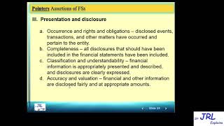 AUDITING: Audit of Financial Statements (Management assertions and the Auditor's Objectives)