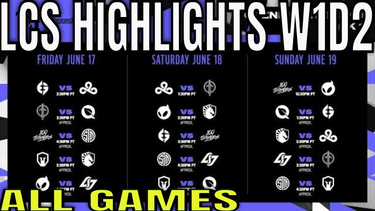 LCS Highlights ALL GAMES W1D2 Summer 2022 | Week 1 2 YouTube