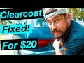 How to fix Faded Car Paint |  Peeling Clear Coat repair | Toyota Previa Minivan Camper Conversion