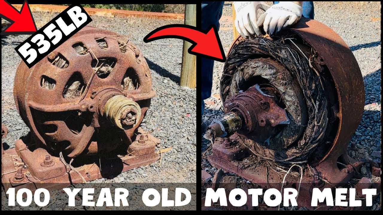 100-летняя плавка двигателя - Массивная перевозка меди - Плавка металла ASMR - BigStackD