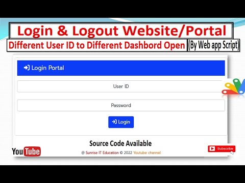 How to Make Login and Logout Portal webapp  different User Id Password to Open Different Dashboard