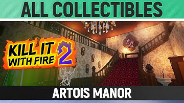 Kill It With Fire 2 - Artois Manor - All Collectibles (Tapes, Upgrades, Blueprints, Spacebux etc.)