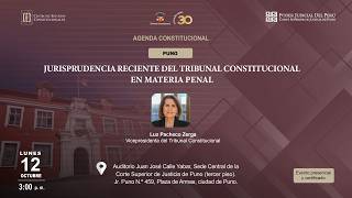 AGENDA CONSTITUCIONAL: JURISPRUDENCIA RECIENTE DELTRIBUNAL CONSTITUCIONAL EN MATERIA PENAL (Puno)