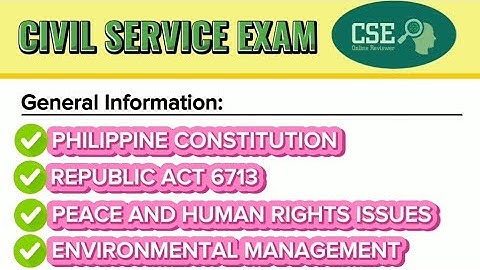 CIVIL SERVICE EXAM | General Information: All Covered Topics | CSE Online Reviewer