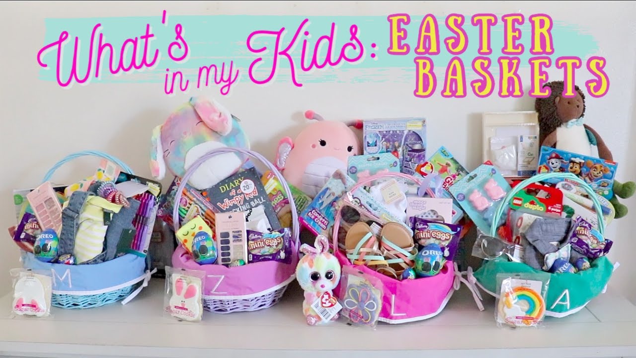 WHAT'S IN MY KIDS EASTER BASKETS 2020 || EASTER BASKET IDEAS TODDLER TO TEEN