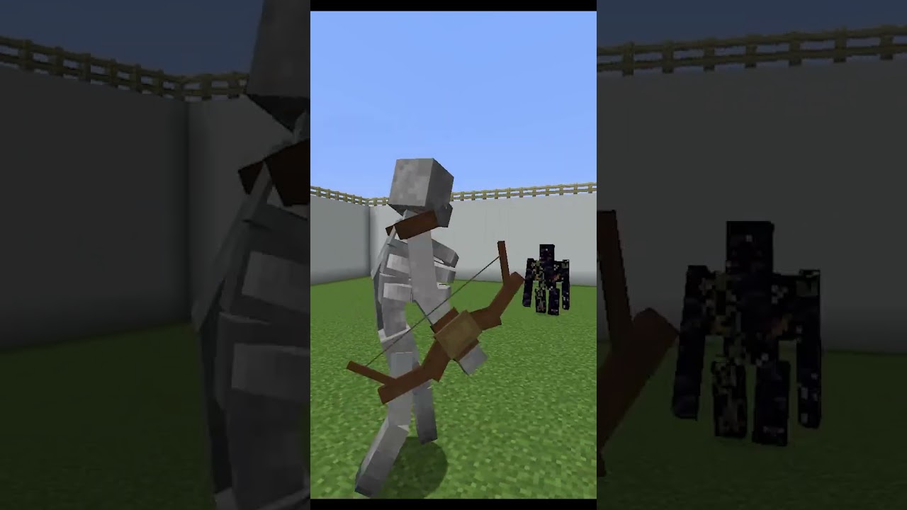 Obsidian Golem vs Mutant Skeleton [Minecraft Mob Battle] 