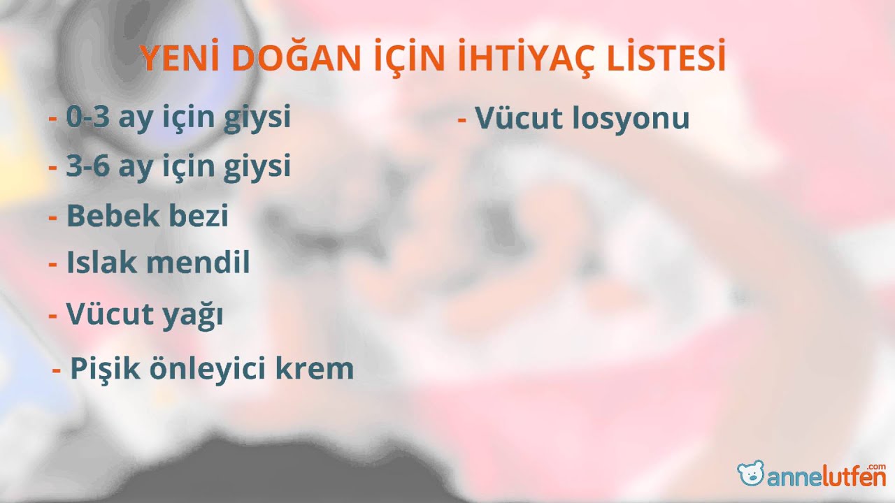 Yenidoğan İhtiyaç Listesi - YouTube