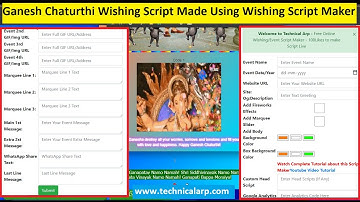 Best Ganesh Chaturthi WhatsApp Wishing Script | Make Viral Wishing Script Using Wishing Script Maker