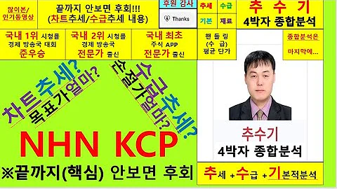 NHN KCP(한국사이어결제060250)향후주가전망및4박자종합분석 추수기(추수)전문가