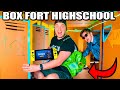 Box Fort High school - Sneaking Fortnite Into Class