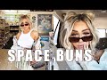 SPACE BUNS TUTORIAL + DAY IN THE LIFE | VLOGMAS DAY 15